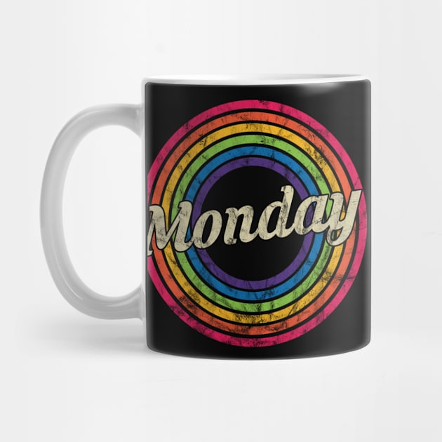 Monday - Retro Rainbow Faded-Style by MaydenArt